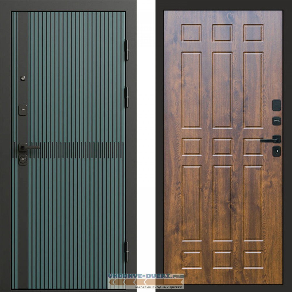 Входная дверь ГРАУНД Velutto Verde Бетон Спарта дуб